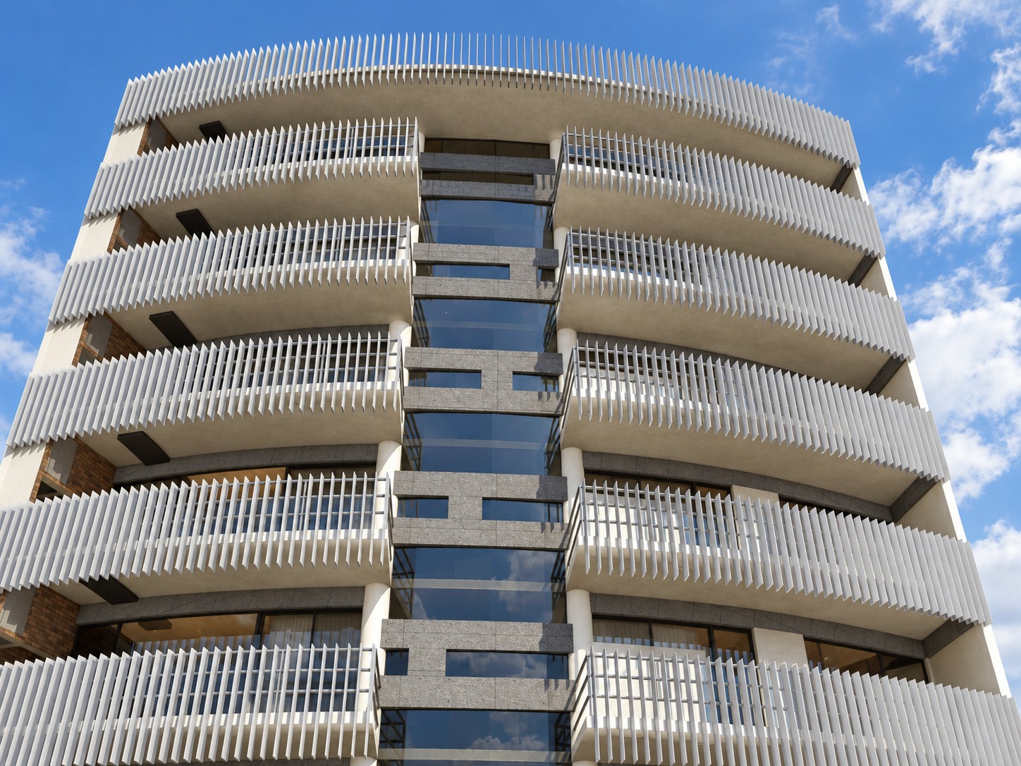 Edificio Centro: Fachada frontal.